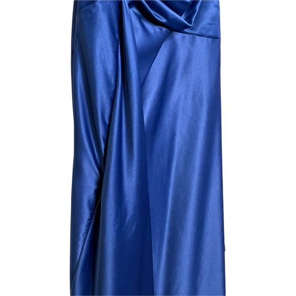 Jessica McClintock Women Maxi Bridal Dress Blue Strapless Prom‎ Gala Wedding 14 - Picture 8 of 11